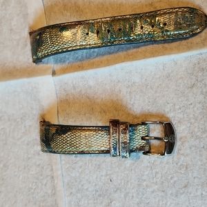 Michele leather watchband size 20